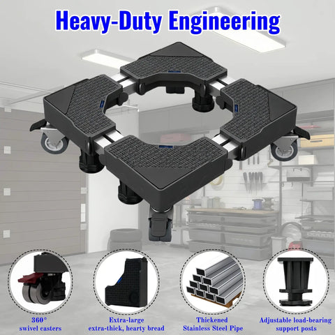 Heavy Duty Tire Dolly With 500 Lb Load Capacity And Smooth Rolling Garage Storage Rack featuring 360° swivel casters and sturdy support.