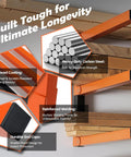 Heavy Duty Wood Organizer Lumber Rack Wall Mount Cantilever Shelves Tough As Nails 3 Level Holds Up To 600 Lbs details