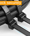 8 Inch Black Zip Ties 5000 Count Pack With 50 Pound Tensile Strength UV Resistant Self Locking Cable Ties securing cables