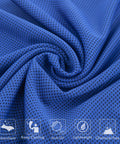 4 Pack Ice Cooling Towels 40x12 Inches For Neck And Face Ultra Soft Microfiber Chilly Towel in blue close-up twist