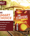 All Weather Fire Starter Squares Pack 160 Count For Campfire Charcoal Grill And Wood Stove Odorless Wax And Sawdust Starters