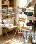 Image of Two Sets Of Adjustable Socket Wrenches Featuring Killer Auto Grip Tech That Nips Round Fasteners Snug Swivels 10 To 19 Mm in use for home repairs.