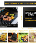 34Pcs Grill Accessories Set for Grilling Enthusiasts with 16 inch grill mat, corn holders, skewers, basting brush, and kitchen shears.