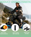 Person riding e-bike with Full Twist Throttle Replacement Handle For E-Bikes And E-Scooters, 12V To 72V Wide Voltage, 22.2mm 3Pin Fit