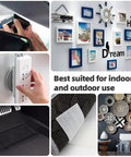 Premium Black Dual Lock Reclosable Fastener Mounting Tape One Inch By Eight Feet Heavy Duty Reusable Strips on various surfaces.