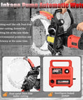 Heavy Duty Workhorse 12000W Electric Wall Chaser With Brushless Pure Copper Motor and Two 16 Inch Diamond Blades for Wet Concrete Cutting and Brick Slotting showcases automatic water pump feature.