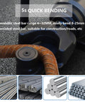 Electric Hydraulic Rebar Cutter And Bender Kit With Tool Bag 1800W bending steel bar at construction site
