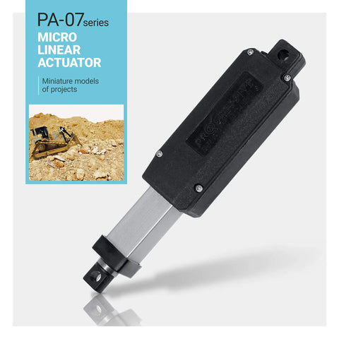 Top Notch 12V Micro Linear Electric Actuator With 12 Inch Stroke And 5 Pounds Force showing compact design and durable materials.