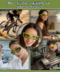 Tear Free Onion Goggles For Kitchen Cooking And Pepper Chopping With Anti Fog Lenses And Ultra Light Frame For Zero Cry Time Kitchen Work And Crystal Clear Vision Protection Gear Green in various settings.