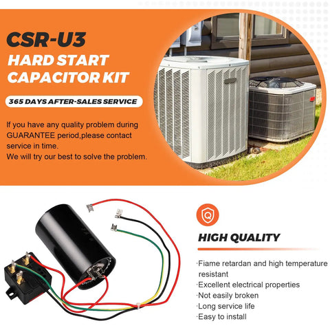 Beast Mode Hard Start Kit For 4 To 5 Ton AC Units includes black capacitor and wiring for easy installation on HVAC.