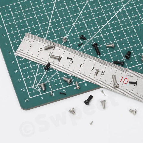 Assorted sizes of Phillips flat head screws from 1200 Piece Phillips Flat Head Machine Screw Set For DIYers And Furniture Projects In 24 Sizes M1 Through M3 Tiny Cross Head Round Head Fasteners For Woodworking And Quick Fixes
