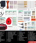 Rhino Rescue First Aid Kit, red EMT bag with MOLLE system, 300+ supplies