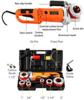 Heavy Duty Electric Pipe Threading Machine Powered By A Killer 2300W Copper Motor, Portable Handheld Pipe Threader with six dies and oil pot.