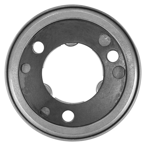 Top Shelf Hardcore One Way Starter Clutch Kit With Needle Rollers Compatible With Kawasaki KZ1000 KZ1100 KZ900 Classic And KLT250 Prairie Motorcycle Parts - metal starter clutch part with central opening and holes.