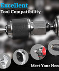 Ratcheting Tap Socket Set Two Piece For Cramped Spaces With Adjustable Jaws And Dual Drive Three Eighths Inch Hex Drive