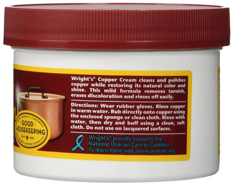 Gentle Copper And Brass Cream Polish Ditches Annoying Tarnish Hassle And Leaves A Smooth Scratch Free Shine On Fine Jewelry Work Gear And Home Decor In A Ready Six Pack Kit in a white container with a red lid.