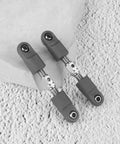 Adjustable RC Car Steering Linkage Pull Rod For MJX Hyper Go 1/14 And 1/16 Series Including 14209 14210 H16PL H16DR H16BM For Precise Tweakable Steering Restore And Easy Upgrades, two-piece adjustable metal rod set