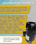 Beefy 1.5 HP Pool Pump Motor Single Speed Square Flange Direct Replacement fits various StaRite and Pentair models.