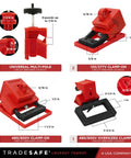 Electrical Lockout Tagout Kit For Circuit Breakers Ready To Roll 120 277V To 480 600V With Hasps Tags And Carrying Bag OSHA Compliant