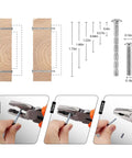Installation guide showing 128mm screws for Sweet 10 Pack 5 Inch Brushed Brass Kitchen Cabinet Handles for cabinetry upgrades.