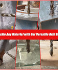 WOYUOSN 5-PCS high-strength eccentric twist drill bits set for masonry; carbide tips, 5/32–1/2 in, for concrete/brick/wood.