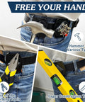 Heavy Duty Magnetic Tool Belt Clip Holster For Screws Nails Hammer Pliers Sockets And More All Metal Build Built To Last