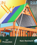 Swing Set Replacement Tarp 52 X 90 Inches For Kid Friendly Playset Canopy Waterproof And UV Shield Roof Cover All Season.