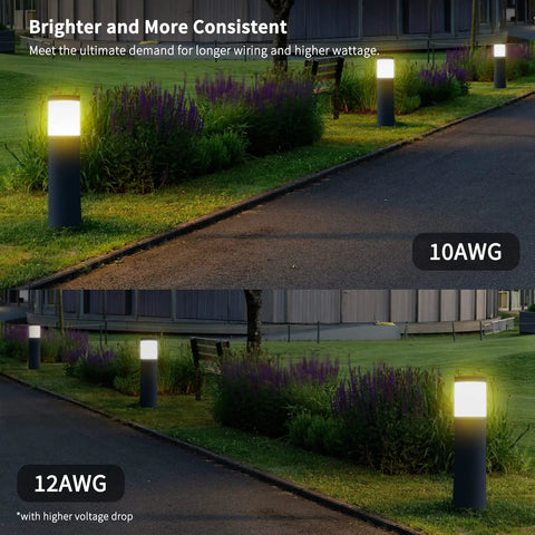 Low Voltage Direct Burial Landscape Lighting Wire Spool 200 Feet 10 Gauge 2 Conductor Copper Cable for Outdoor lighting use