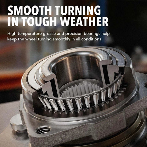 Heavy Duty Wheel Bearing And Hub Assembly With Abs Fits Ford Explorer And Sport Trac Plus Mercury Mountaineer precision tapered roller bearing close-up.