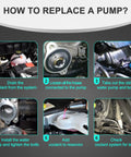 How to replace an Electric Auxiliary Water Pump Assembly Direct Replacement Engine Coolant Pump 059121012B step-by-step guide.
