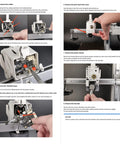 Step-by-step installation guide for A1 Mini Extruder Replacement Toolhead with Hardened Steel Dual Gear, Filament Cutter, and Motor