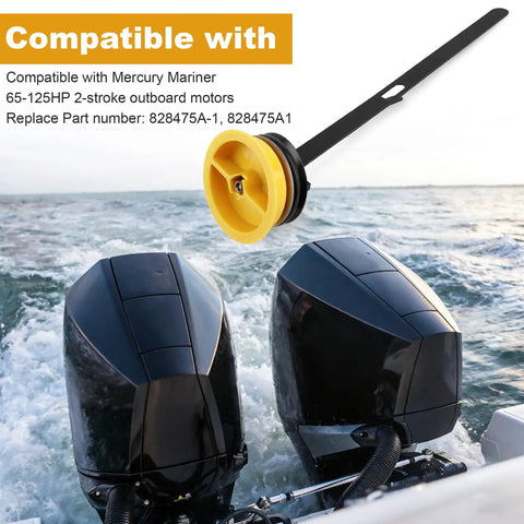 Oil Tank Cap With Dipstick Assembly For Mercury Mariner 65-125HP 2-Stroke Outboard Engines O-Ring Seal Direct Replacement