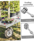 Heavy Duty Steel Sliding Door Rollers Built Rock Solid Glide Like Butter Replace Your Worn Window Pulleys With These 50 Kg Support Trolley Wheels In Clean Silver Steel on gardening trolley with flowers.