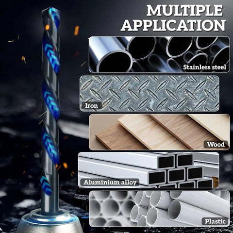 Bolt Extractor Kit 10 Piece Set With Left Hand Drill Bits And HSS M2 Steel Drill Bits Reverse Drill Bit applications on various materials