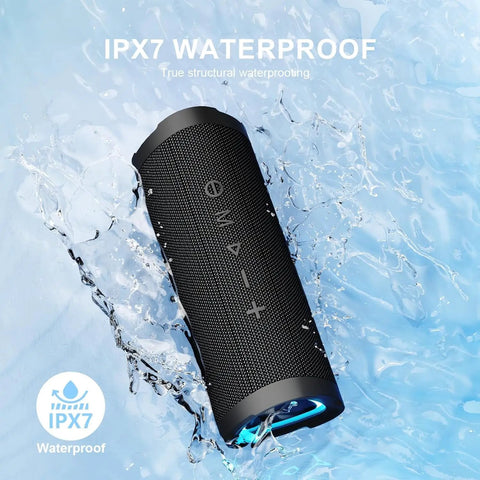 Rugged Portable Bluetooth Speaker With 24W Stereo Sound IPX7 Waterproof 24 Hour Playtime TWS Pairing