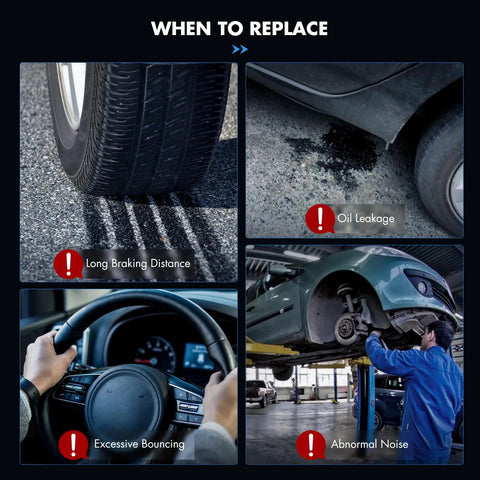 Signs to replace Front Complete Struts Assembly With Coil Spring Direct Fit For 2007 Through 2017 Jeep Compass 4WD