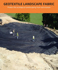 Heavy Duty Geotextile Fabric 6 Ft By 50 Ft Nonwoven PP Ground Stabilizer with 350N Tensile Strength installed in landscape project