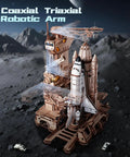Space Shuttle Dynamic Launch Base With Motorized Lift And LED Light Effects 1 To 420 Scale Collectible Building Kit on lunar surface