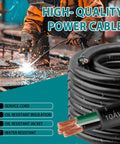 Hardcore 10 Gauge 3 Conductor SOOW Portable Power Cable Two Hundred Feet With rugged weather resistant coating for welding.