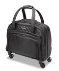 Hardcore Protection 15.6 Laptop Rolling Bag Multi Directional Spinner Wheels Water Resistant Executive Business Travel Case Wheeled Tote Roll Easy Black with padded handles.