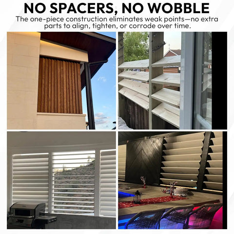 Heavy Duty Stainless Steel Louvers Hardware Kit For Outdoor Shutter System Built Tough For Pergolas And Privacy Screens Includes 22 Brackets 10 Actuators And Screws In Black E Coated Finish Do It Yourself Setup