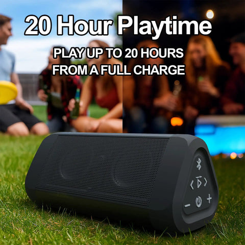 Big Bass Portable Bluetooth Speaker With 14 Watts Of Power And Room-Filling Sound For Outdoors And Home, 100 Ft Wireless Range