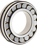 Built Tough Spherical Roller Bearing With Tapered Bore And Solid Brass Cage Offering Precision Balance For High Speed Motor And Pump Systems 80mm Bore 140mm Outer Diameter 33mm Width view showing smooth barrel rollers and solid brass cage.