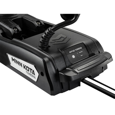 Big Water Beater Riptide Terrova Quest Dual Voltage Brushless Trolling Motor With Wireless Remote control panel close-up
