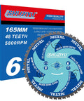 Professional Grade Metal Cutting Circular Saw Blade Featuring 6.5 Inch Diameter And 48 Ultra Thin Kerf Teeth for metal cutting.