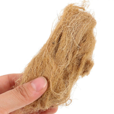 Natural Jute Fire Starters 4 Pack For Camping And Hiking, Quick Ignite Fire Starter Tools shown close-up in hand