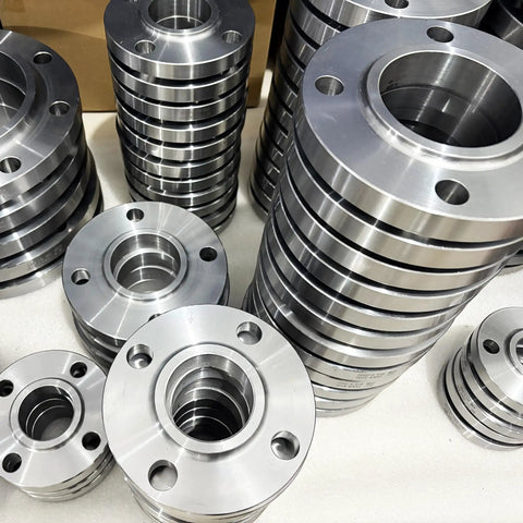 4 Inch Carbon Steel Slip On Flange With Neck Forged A105 Raised Face Class 150 ASME B16 5 2020 Weld On Pipe Fittings stacked