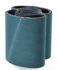 8 By 19 Inch Floor Sander Belts 80 Grit Silicone Carbide Bi Directional Resin Bond Cloth Black Lot Of Ten For EZ 8 Floor Machine Heavy Duty Performance For Hardwood And Softwood Floors In Home Renovations.