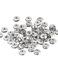 Top Shelf 8-32 Stainless Steel Self-Clinching Rivet Nuts, Round Head Sheet Metal Hardware Fasteners For Hella Smooth Assembly And Tough DIY Builds, 100 Pack scattered on a surface.