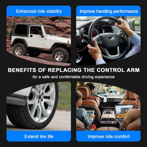 Benefits of Suspension Control Arm Replacement For BMW 325Xi 328i 330Xi 335i X1 Xdrive, improve ride comfort and tire life.